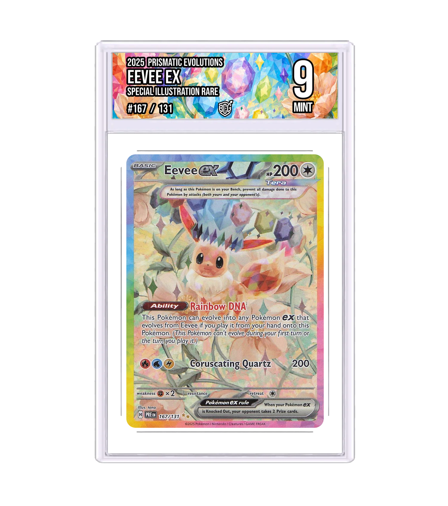 Front of the Eevee ex slab