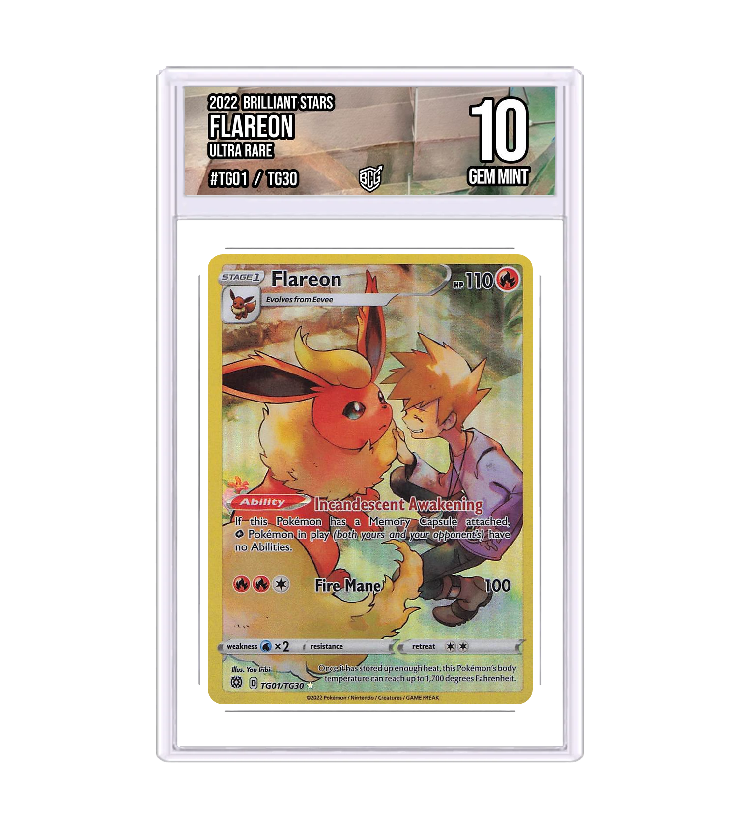 Front of the Flareon slab