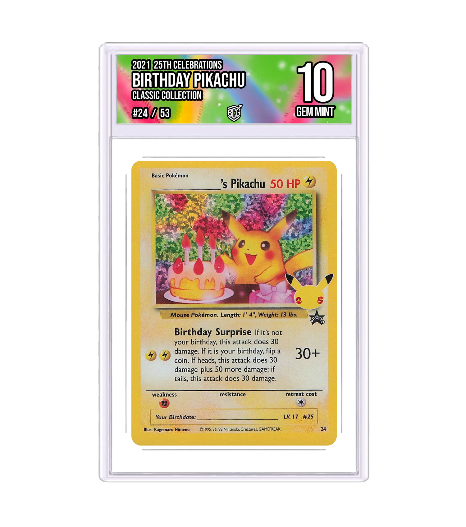 Front of the Birthday Pikachu slab
