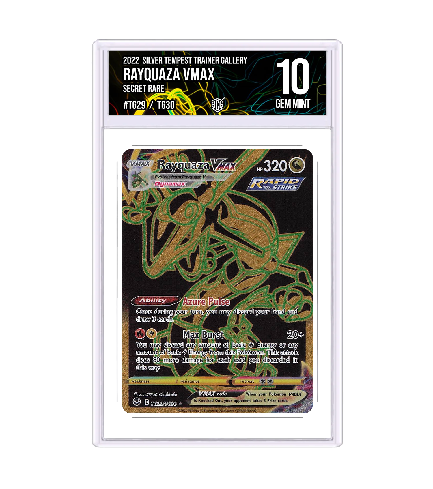 Front of the Rayquaza VMAX slab