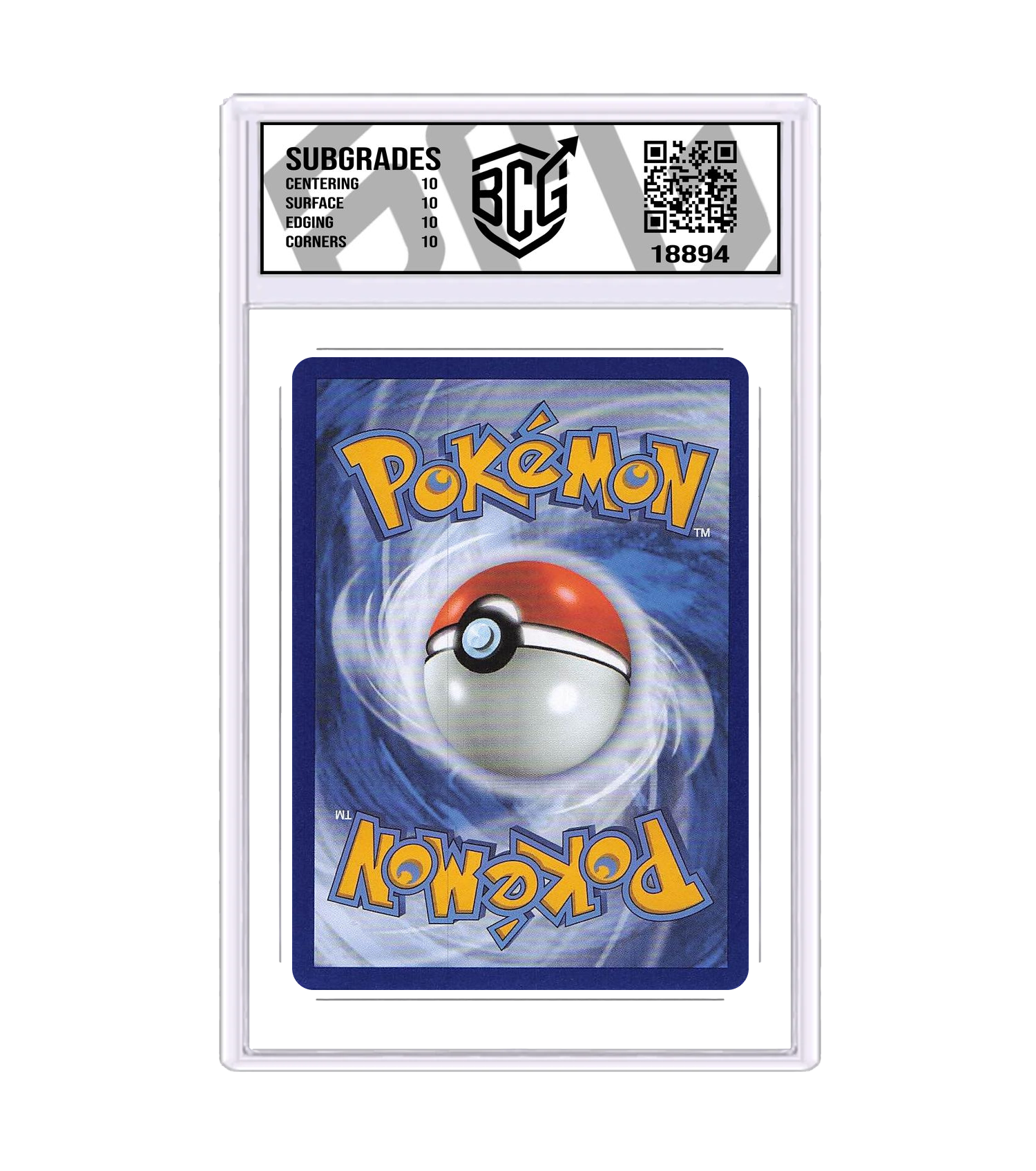 Back of the M Rayquaza EX slab
